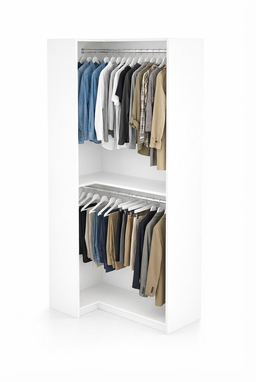 Closet Corner Right Double Hanger - Image 2